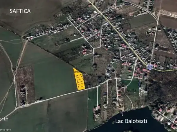 Teren de Vânzare Balotești Ilfov 1250 mp cu Utilități la Strada Lacului