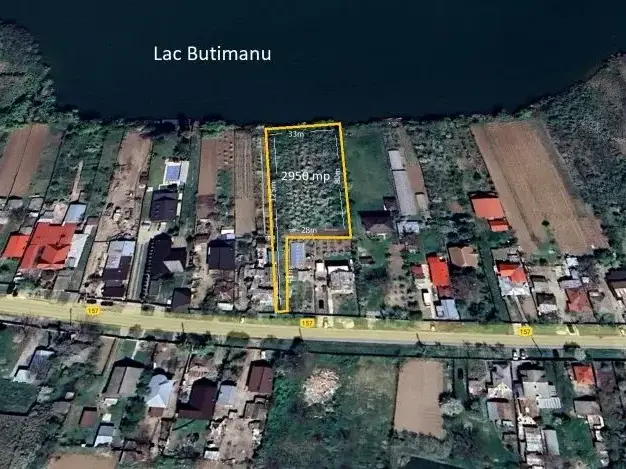 Teren 2950mp, Butimanu, Lac, Utilități, DN1A